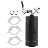 Beer Growler Tap System, 128Oz 4L Mini Keg, 304 Stainless Steel Pressurized Beer Growler, Keg Growler with Pressure Display, CO2 Regulator Faucet, Leak-Proof Ring For Draft, Homebrew, Craft Beer
